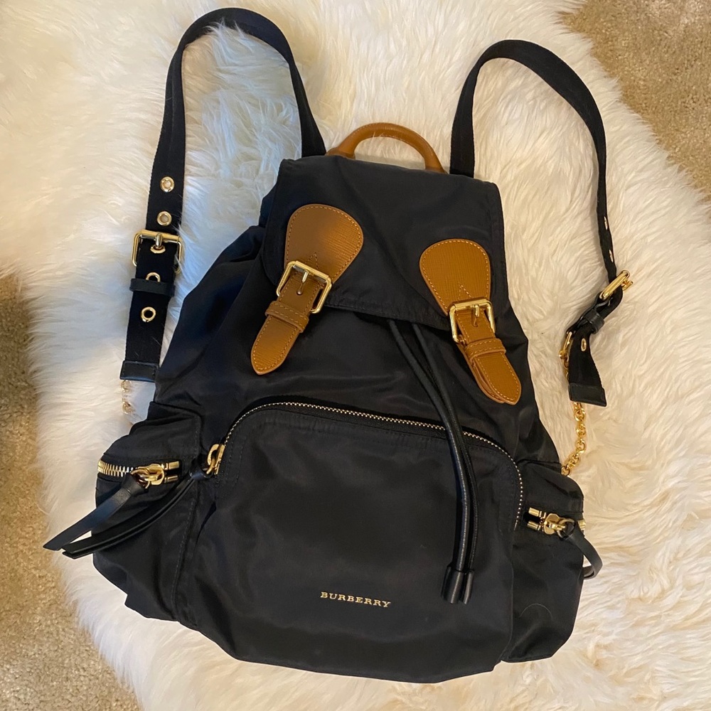 Burberry Medium Rucksack Backpack in Black